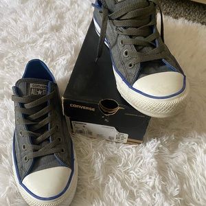 Gray, royal blue and white vans women’s size 9 men’s 7